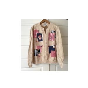 Tabi International - Vintage Embroidered Beige Cardigan